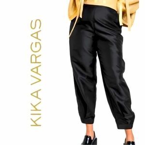 NWT Kika Vargas x Target Black Scallop Edge Pocket Tapered Dress Pants